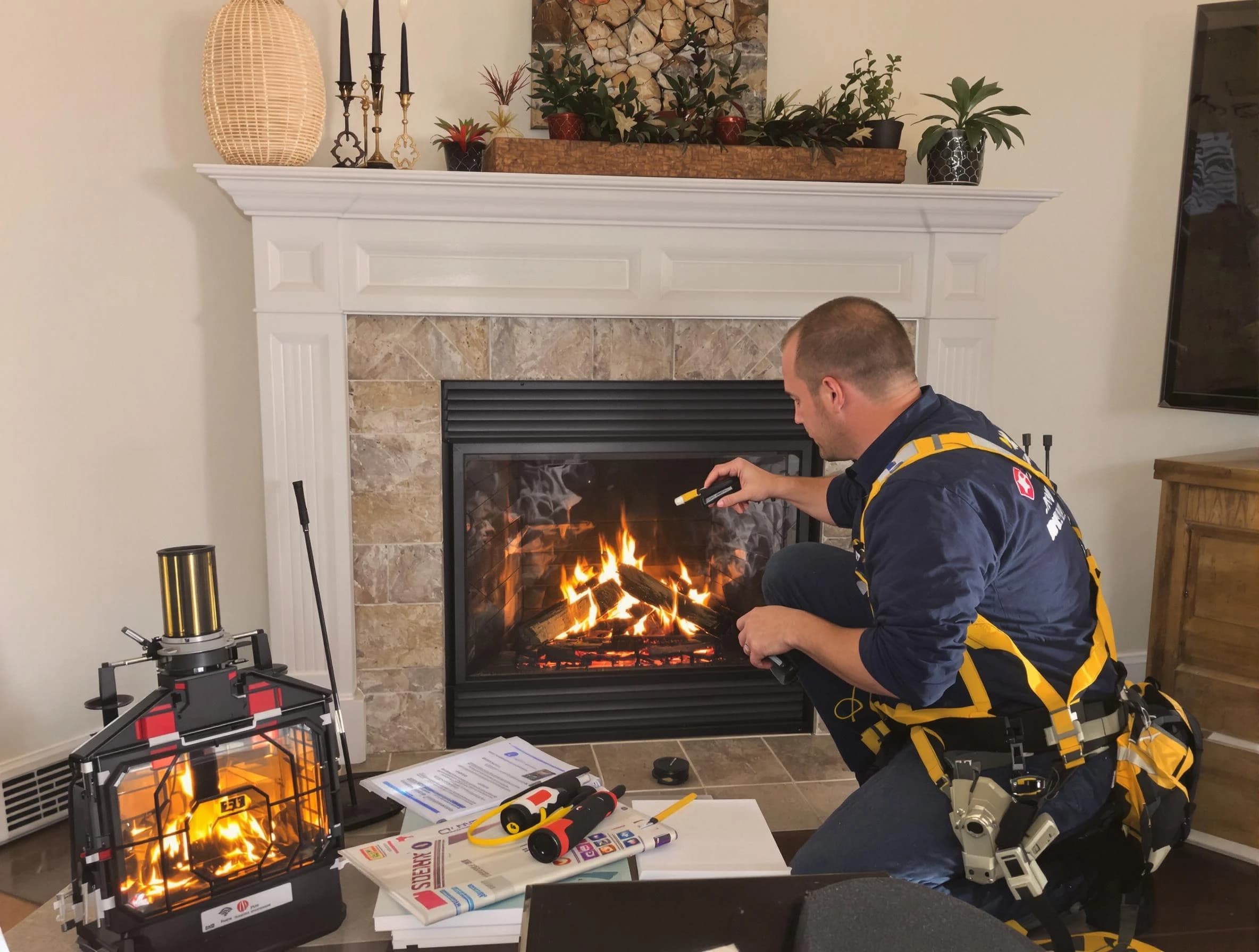 Safety-focused fireplace inspection by Los Chaves Chimney Sweep in Los Chaves, NM