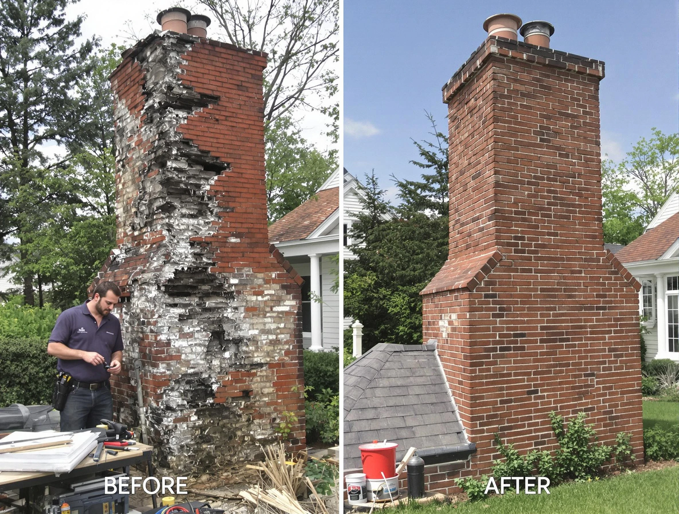Los Chaves Chimney Sweep performing a full chimney restoration in Los Chaves, NM