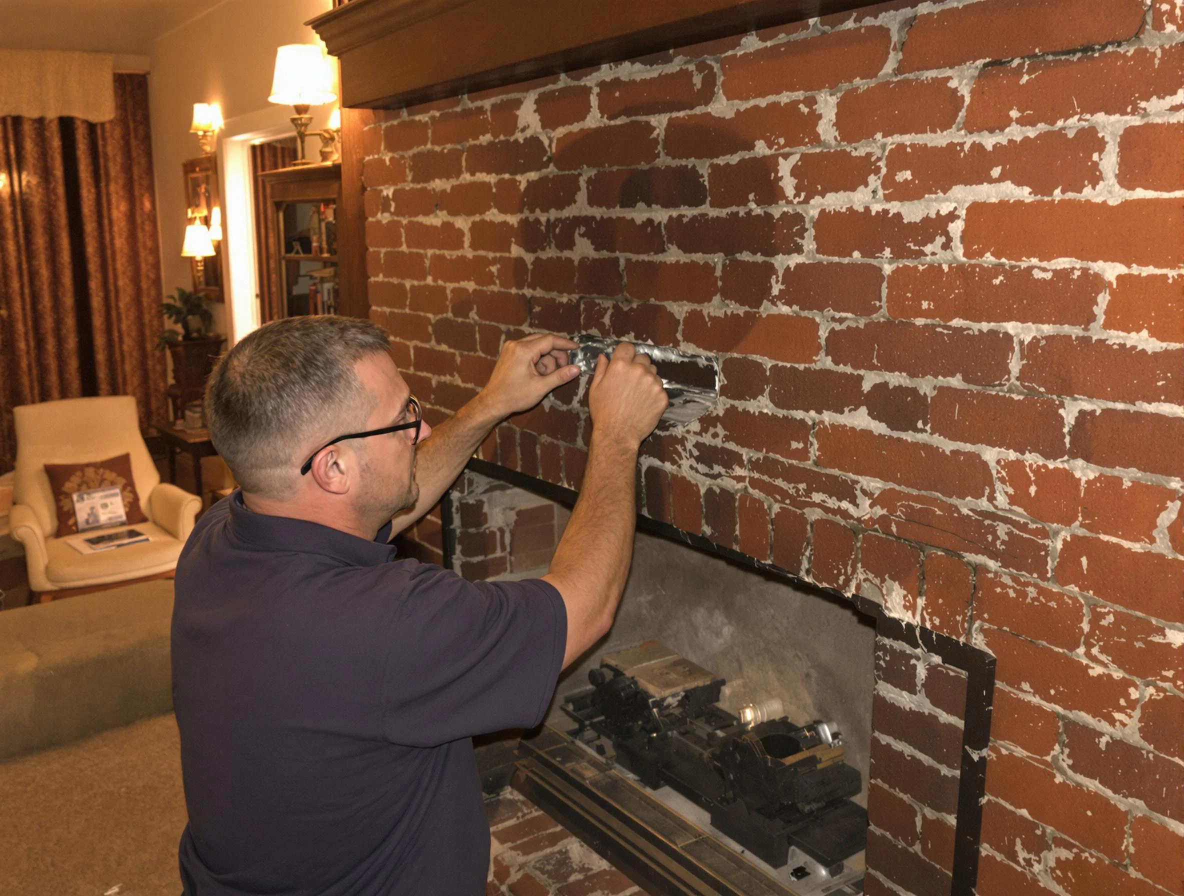 Los Chaves Chimney Sweep expert fixing a fireplace in Los Chaves, NM